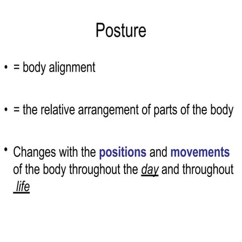 Posture for bachelor of physiotherapy students second year | PPTX