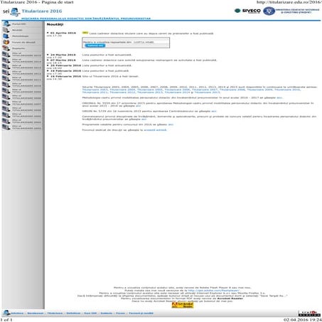 Posturi complete viabilitatea sub 4 ani arges 01.04.2016 edu.ro