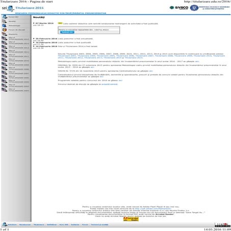 Posturi restrangere activitate prin transfer arges 10.03.2016 edu.ro