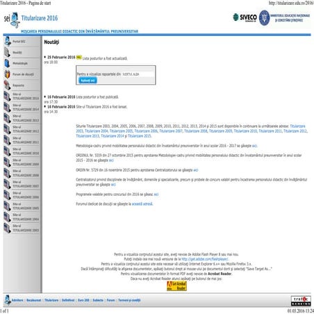 Posturi restrangere activitate prin transfer arges 29.02.2016 edu.ro