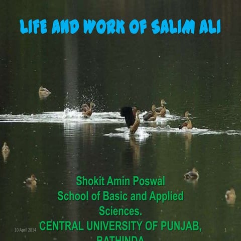 Life and Work of Salim Ali