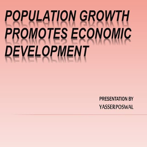 population promote economic development