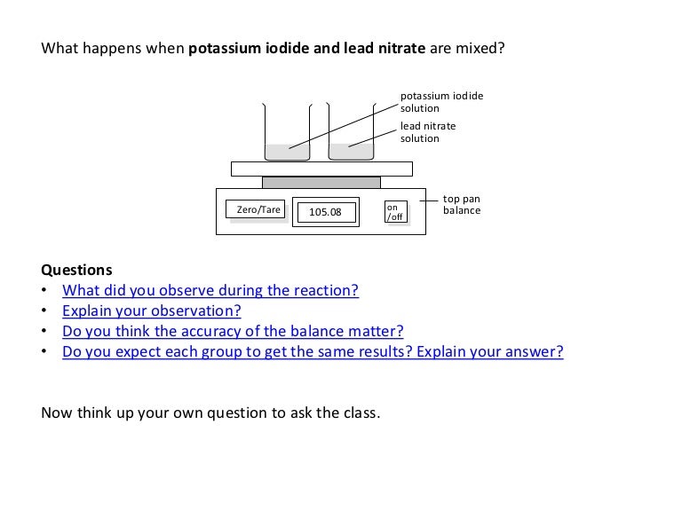 Potassium iodide and_lead_nitrate