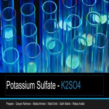 Potassium sulfate k2 so4