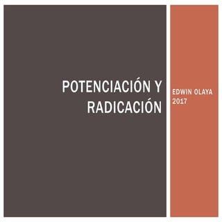 Potenciación y radicación 5°