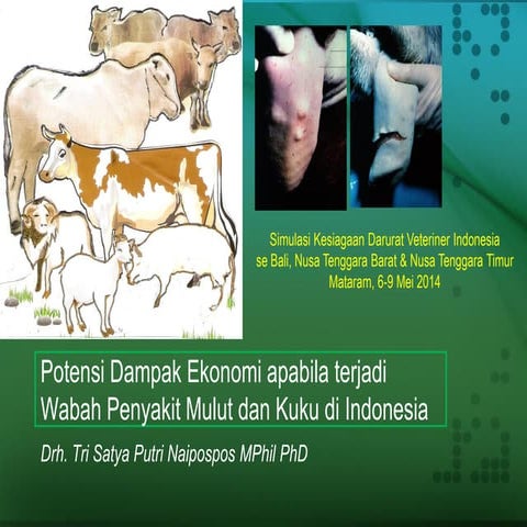 Potensi dampak ekonomi apabila terjadi wabah penyakit mulut-dan-kuku di Indon...