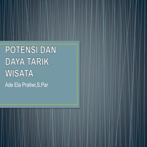 Potensi dan daya tarik wisata kelas X