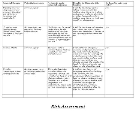 Risk assessment | DOCX