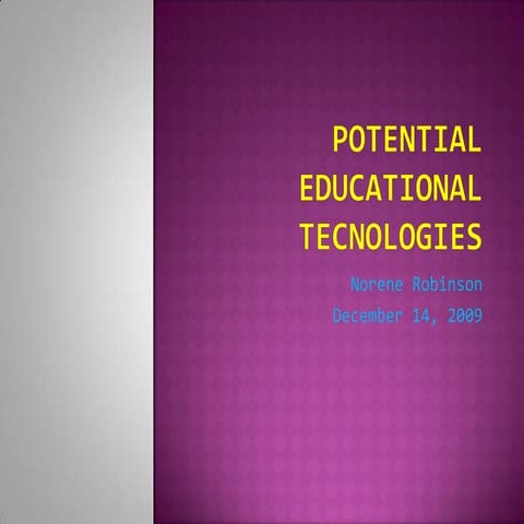 Potential Emerging Technology PowerPoint