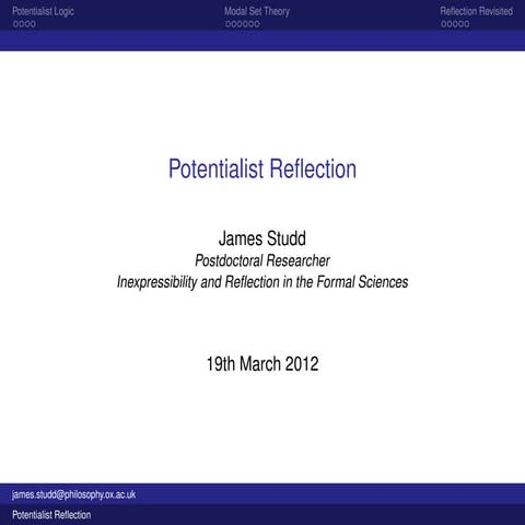 Potentialist reflection