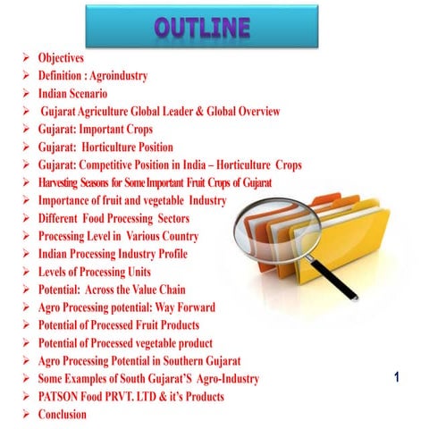 Potential of agro industry in south gujarat