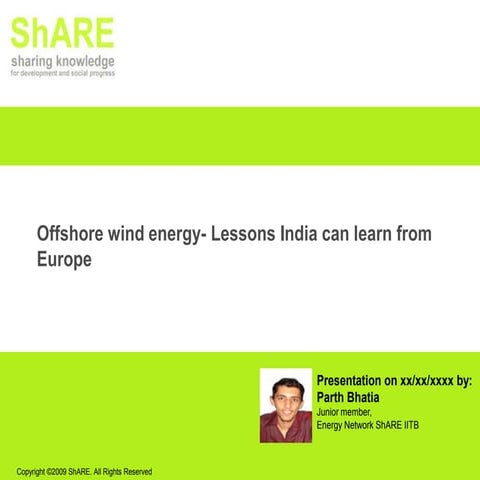 Potential of offshore energy in india