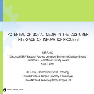 Potential of social media in the cu...