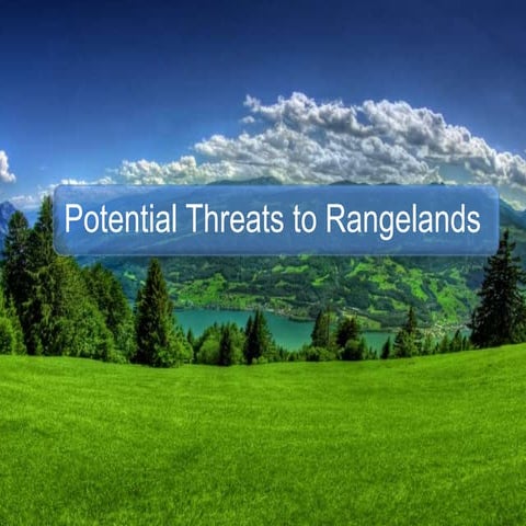 Potential threats to rangelands