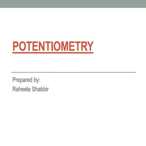 Potentiometery