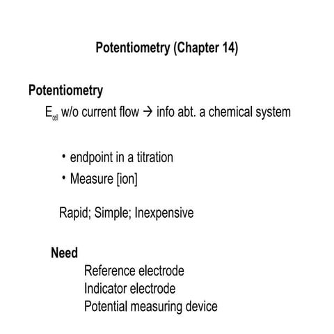 Potentiometry