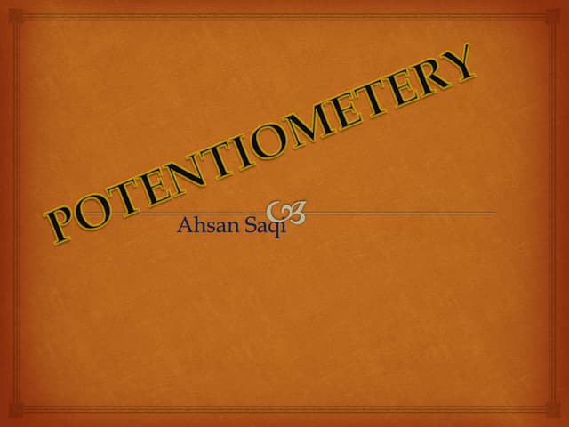 Potentiometry new