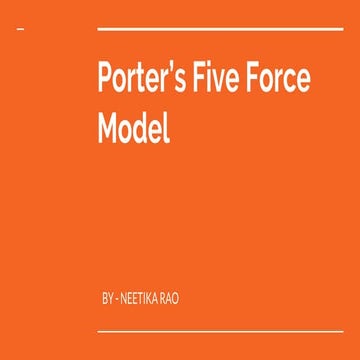 Poter's 5 force model