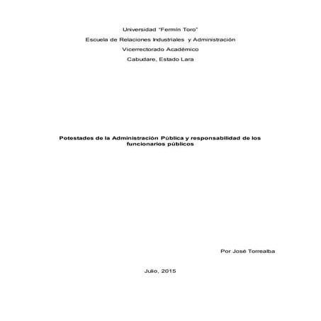 Potestades por josé torrealba