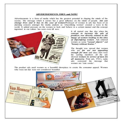 Potrayal of women in ads