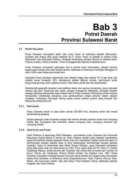 Potret Daerah Provinsi Sulawesi Barat