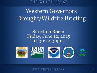 Drought and Wildfire Outlook in the Western States
