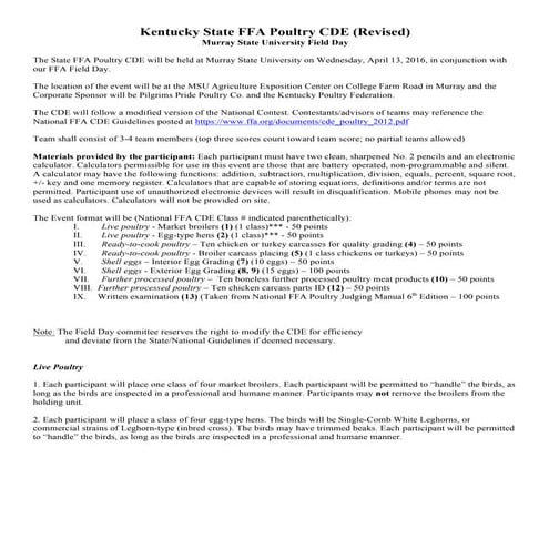 Poultry cde 2016