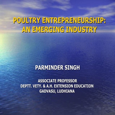 Poultry Entrepreneurship