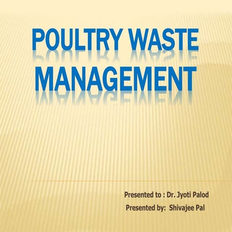 poultry wast management farm system .ppt