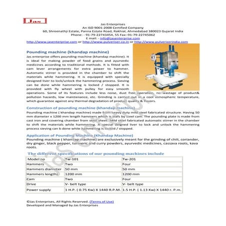 Pounding machine | PDF
