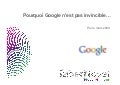 Pourquoi Google n'est pas invincible ?