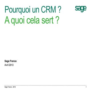 Pourquoi un CRM ? A quoi cela sert ?