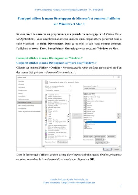 Pourquoi utiliser le menu Développeur de Microsoft et comment l’afficher sur ...