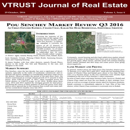 Pou Senchey Market Review Q3 2016  Vtrust Appraisal - English