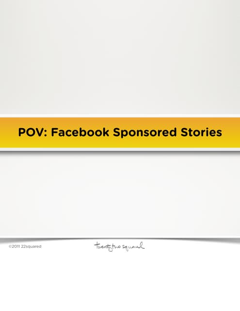 Facebook Sponsored Stories