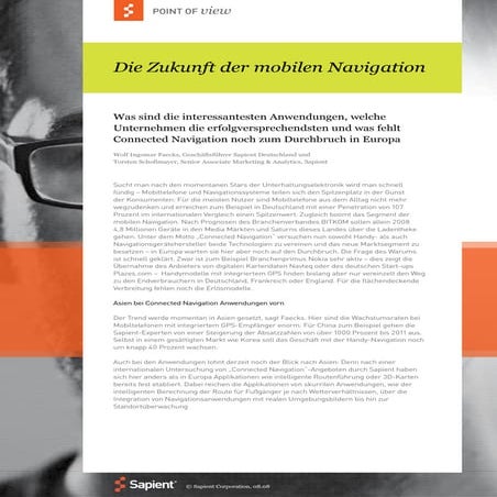 Die Zukunft der mobilen Navigation