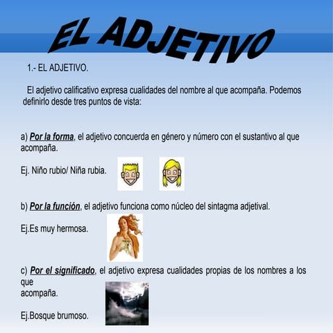 El Adjetivo