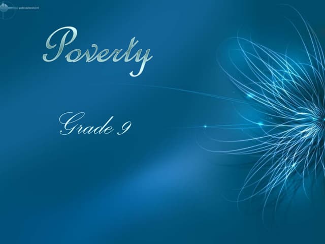 Poverty script edited