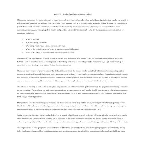 Poverty | PDF