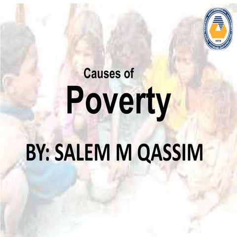 Causes of poverty | Economic Development | PDF