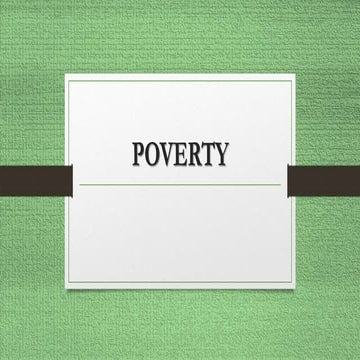 Poverty
