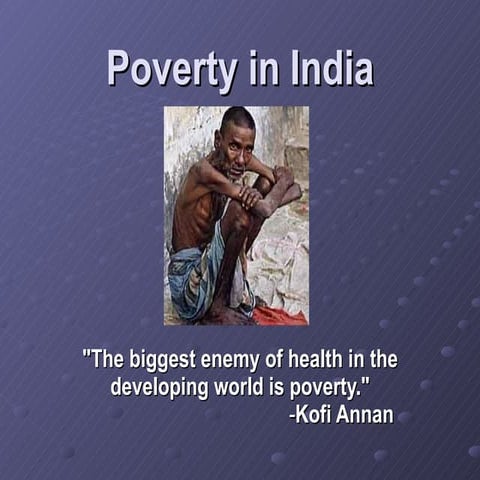 Poverty in India