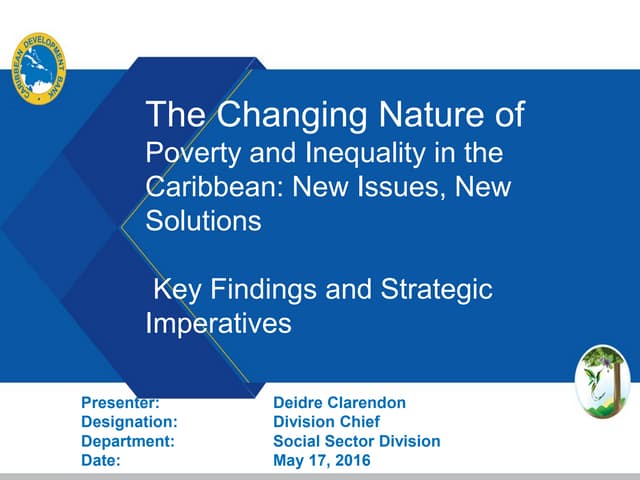 Poverty and Inequality in the Caribbean - Key Findings