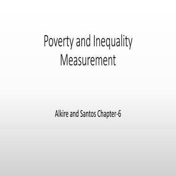 Principles and measures of inequality (1) | PPTX