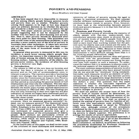 Poverty among the older population | PDF