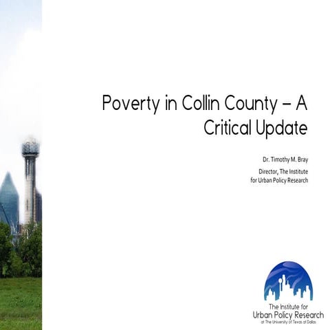 Poverty in Collin County - A Critical Update