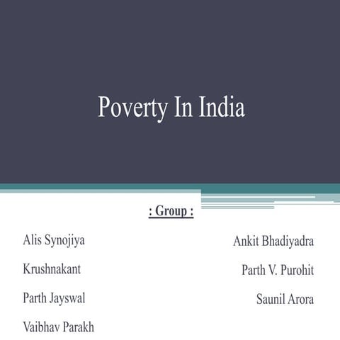 Poverty in india