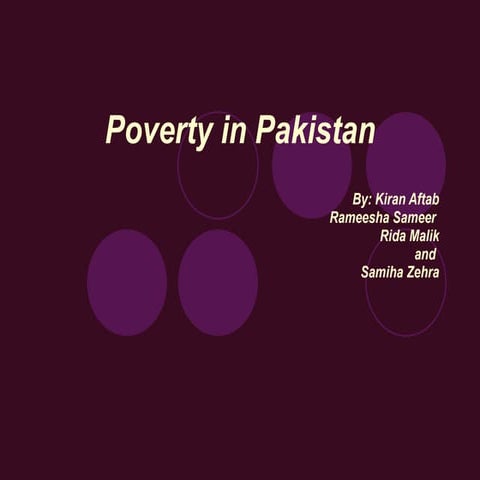 Poverty in pakistan