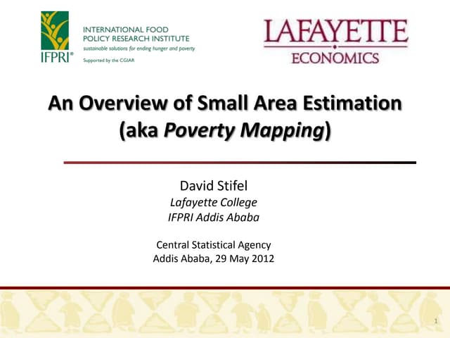 An Overview of Small Area Estimation 