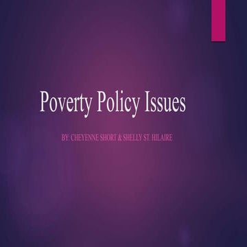 ReviPoverty policy issues